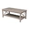International Concepts Rectangle Hampton Coffee Table, 46 in W, 24 in L, 18 in H, Wood, Washed Gray Taupe OT09-70C - alternate 1